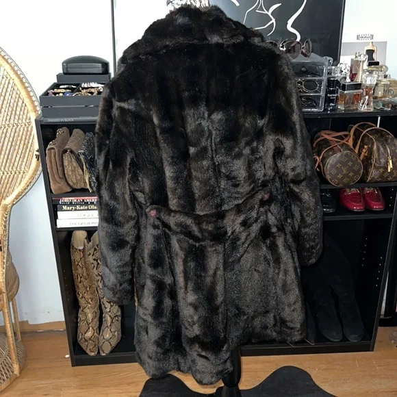 Vintage 1960's Robert Meshekoff Original Brown Fur Teddy Coat